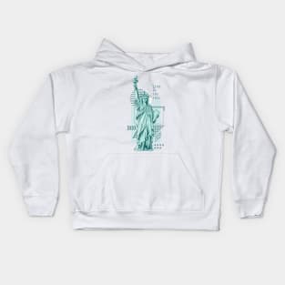 Statue of liberty. Land of the free Kids Hoodie